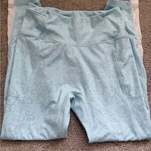 Crowned Athletics Women's Light Blue Patterned Leggings